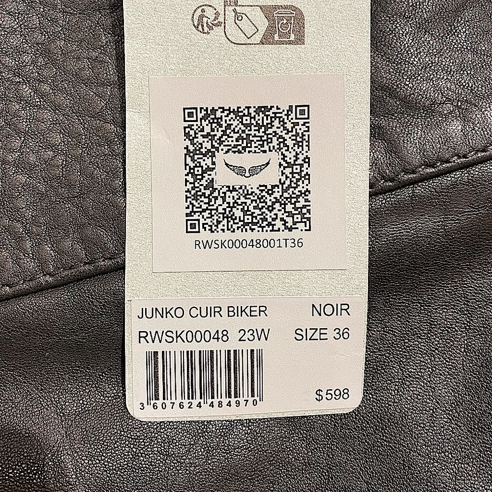 NEW - Zadig & Voltaire - Junko Biker Leather Skirt - size 36/small - Picture 5 of 6